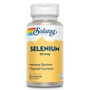 Solaray Selenium 50 mcg, Sistema de Inmunidad Saludable, Función de Tiroides & Soporte Antioxidante, 100 cápsulas