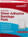 LEADER Sheer Adhesive Bandage Pads, Packs ofBlends with Skin, Highly Absorbent Non-Stick Pad, for First aid and Wound Care Protection, Compare to Band-Aid, All one Tamaño 3/4" x 4", 100 ct.