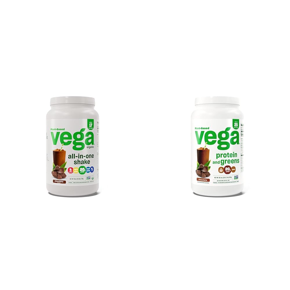 Polvo de proteína orgánica Vegano todo en uno, Chocolate &amp; Proteína y Verdes Proteína Polvo, Chocolate