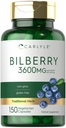 Carlyle Bilberry Extract Capsules Silencio 3600mg Silencio 150 Cuenta Silencio Vegetariano, No GMO, Gluten Free Fruit Supplement