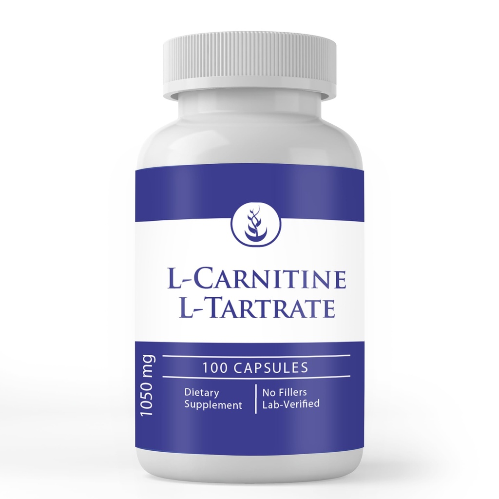Ingredientes originales puros L-Carnitine L-Tartrate (100 capsules) Siempre puros, sin aditivos o explosivos, Lab Verified