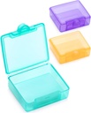Sukuos Small Pill Box 3 piezas, Cute Travel Pill Case Daily Pill Organizer Portable for Pocket Purse for Vitamin Fish Oil Supplements, Easy to Clean