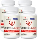 Ubiquinol CoQ10-600mg-Softgel, forma activa de coq10 Ubiquinol Suplemento con vitamina E &amp; Omega 3, 6, 9, alta absorción-coenzima-Q10, potente antioxidante para la producción de energía, 240 Conde