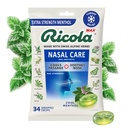 Ricola Max Cool Menthol Nasal Care Large Bag ← Tos Suppressant Drops ¦ Dual Action Liquid Center ← Soothing Long-Lasting Relief - 34 Count (Pack of 1)