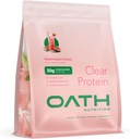 Nutrición del juramento Polvo de proteína de aislamiento claro, Watermelon Fresca, 20g Proteína completa por servicio, No Añadido Azúcar, Grass, 18 Serviciones