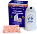 Inhalador de sal de cerámica Himalaya con sal de cristal rosa Himalaya – Grande para la alergia, el alivio de asma y otras condiciones respiratorias – Handheld y Portable