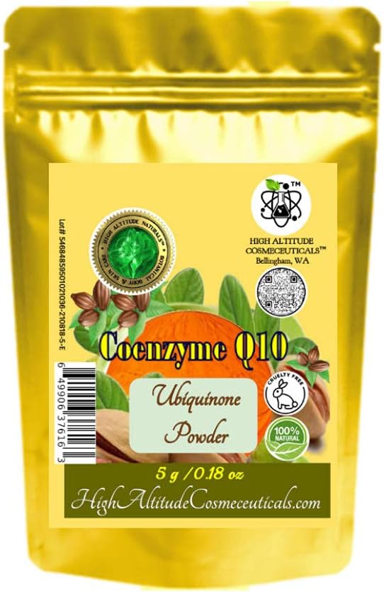 5g Coenzyme Q10 (Ubiquinone, Coq10) Powder Cosmetic Antioxidant Firming Skin Care, Make DIY Liquid Face Serum, Cream, Lotion, Moisturizer, Tighten Sagging Skin, Mejorar las marcas de estiramiento Apariencia