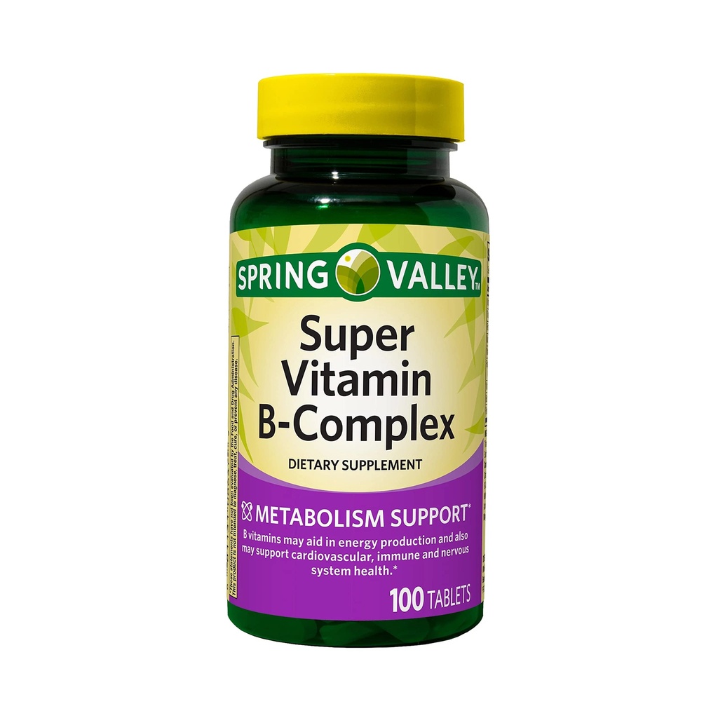 ikj Super Vitamina B-Complex Tabletas Suplemento dietético, 100 Cuenta