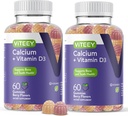 Calcium Gummies with Vitamin D3 - Supports Bone Health & Tooth Health - Chewable Calcium Gummies for Women, Men & Teens - Kosher, Gluten Free, GMO Free, Tasty Berry Flavored Calcium Chews Gummy