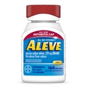 Aleve Gelcaps con Easy Open Arthritis Cap, Naproxen Sodium, Medicación para el dolor de la artritis, 160 Conde