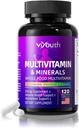 Multivitamínico para Mujeres y Hombre, Sirviendo 13 Vitaminas Esenciales, 9 Minerales, Ashwagandha y Choline, ayudando a aumentar la inmunidad, mantener la vitalidad y mejorar la salud de la piel, 120 cápsulas