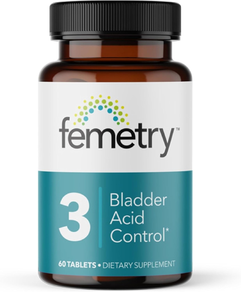 LifeSeasons Femetry Bladder Control de Ácidos - Soporte para la cistitis intersticial - Reducir la acidez urinaria en la vejiga - Eases Flares causadas por alimentos acidios alimentados o bebidos - 60 Tablets