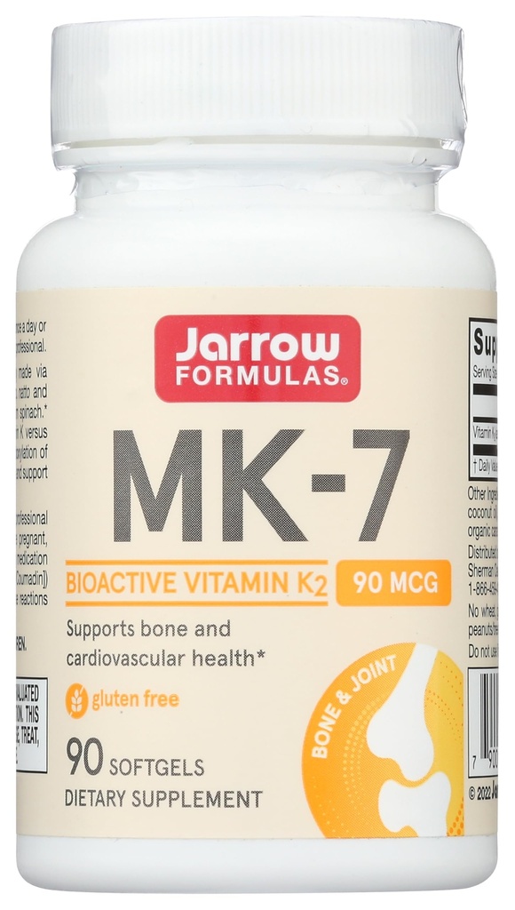 Jarrow Formulas MK-7, 90 mcg, 90 Softgels