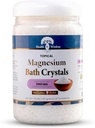 Cristales de baño de magnesio de salud y sabiduría - Salinas de baño con alta concentración " Ausorción mejorada para el músculo " Alivio Conjunto - Mar Muerto Fuente - Unscented - 1,75 lbs - Hasta 14 Usos