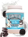 Powder de proteína vegana - Cookies &amp; Crema - Polvo de proteína de base vegetal superior, 20g Proteína por servicio