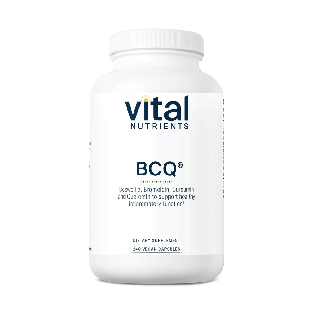 Vital Nutrients BCQ | Vegan Boswellia, Bromelain, Curcumin & Quercetin Supplement | Joint Support Supplement | Supports Sinus & Digestive Health | Gluten, Dairy, Soy Free | 240 Capsules