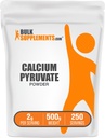 BulkSupplements.com Calcio Pyruvate Powder - Suplemento de calcio, Suplemento de piruvato - Sin sabor, 2g por ser, 500g (1.1 lbs) (Pack of 1)
