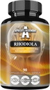APOLLO'S HEGEMONY Rhodiola Rosea 500 mg Por Cápsula - 90 Cápsulas Vegan - Extracto Estándarizado al 3% Salidroside - Energía y Estabilizador - Suplemento Dieto