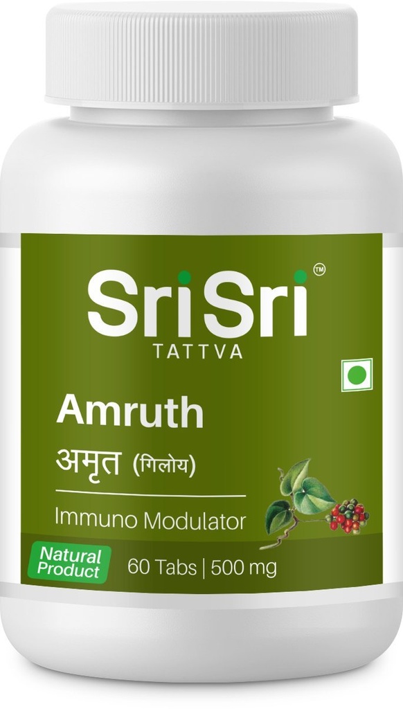 Sri Sri Productos Ayurveda Amruth Modulador de Inmuno Tablet 500Mg PACKOF 2