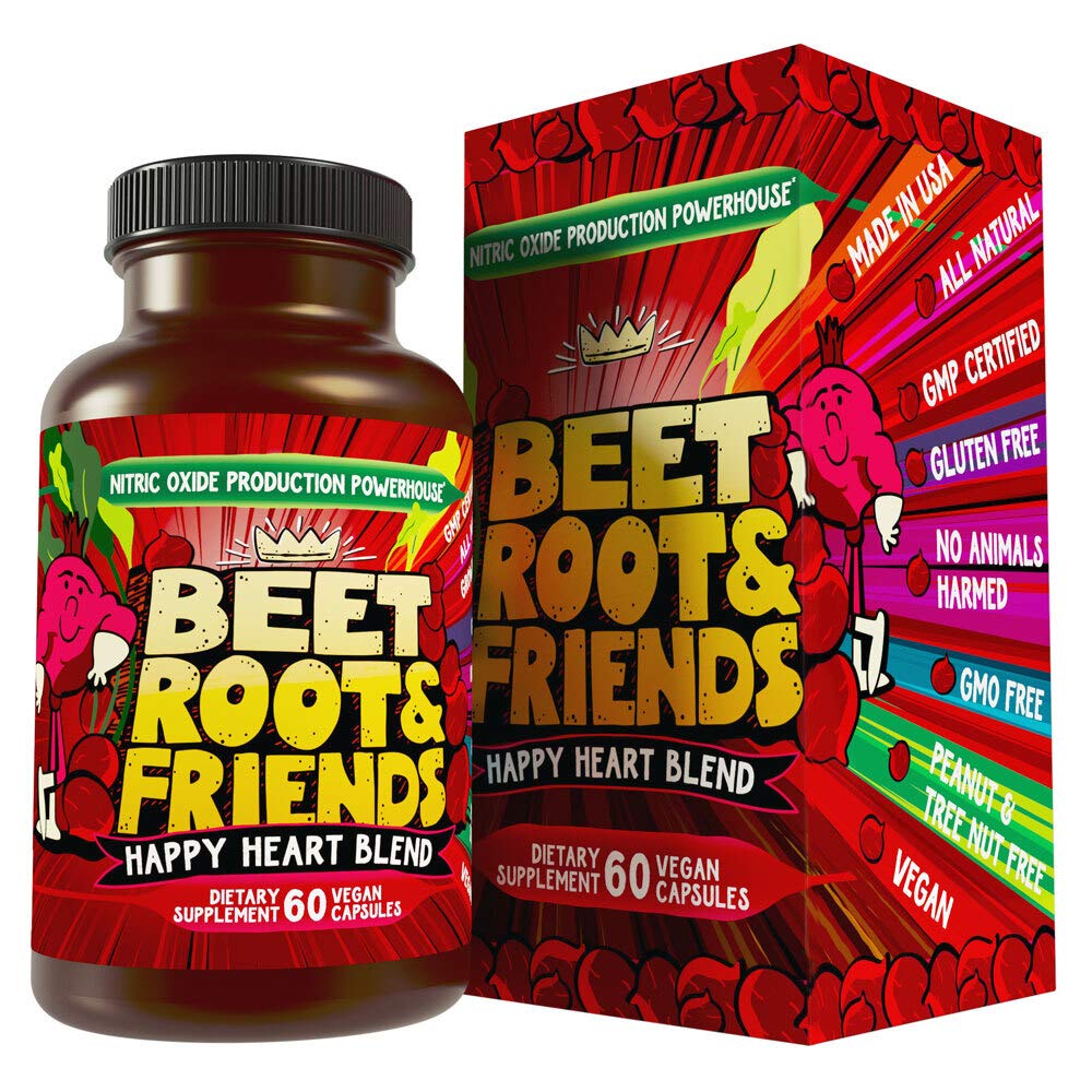 Beet Root Capsules - Circulación, Healthy Energy - w Grape Seed Extract &amp; Ginseng 60 Conde Vegan