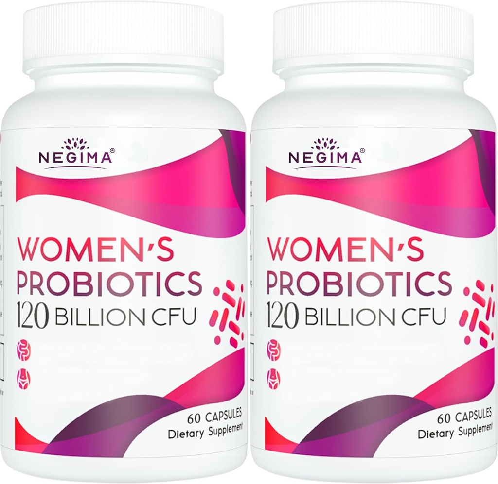 Negima Menopause Supplements for Women, 120 Billion CFUs Probiotics for Women, 13-in-1 Herbs & Botanicals Complex, for Hormone Menopause, Hot Flashes, Night Sweats, Mood Swings, Sleep - 120 Capsules