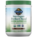Jardín de la vida cruda comida ecológica perfecta verde superalimentos verdes jugosos Polvo - Chocolate, 30 servidumbres - no GMO, sin gluten, suplemento dietético Vegan entero, además de Probióticos & enzimas