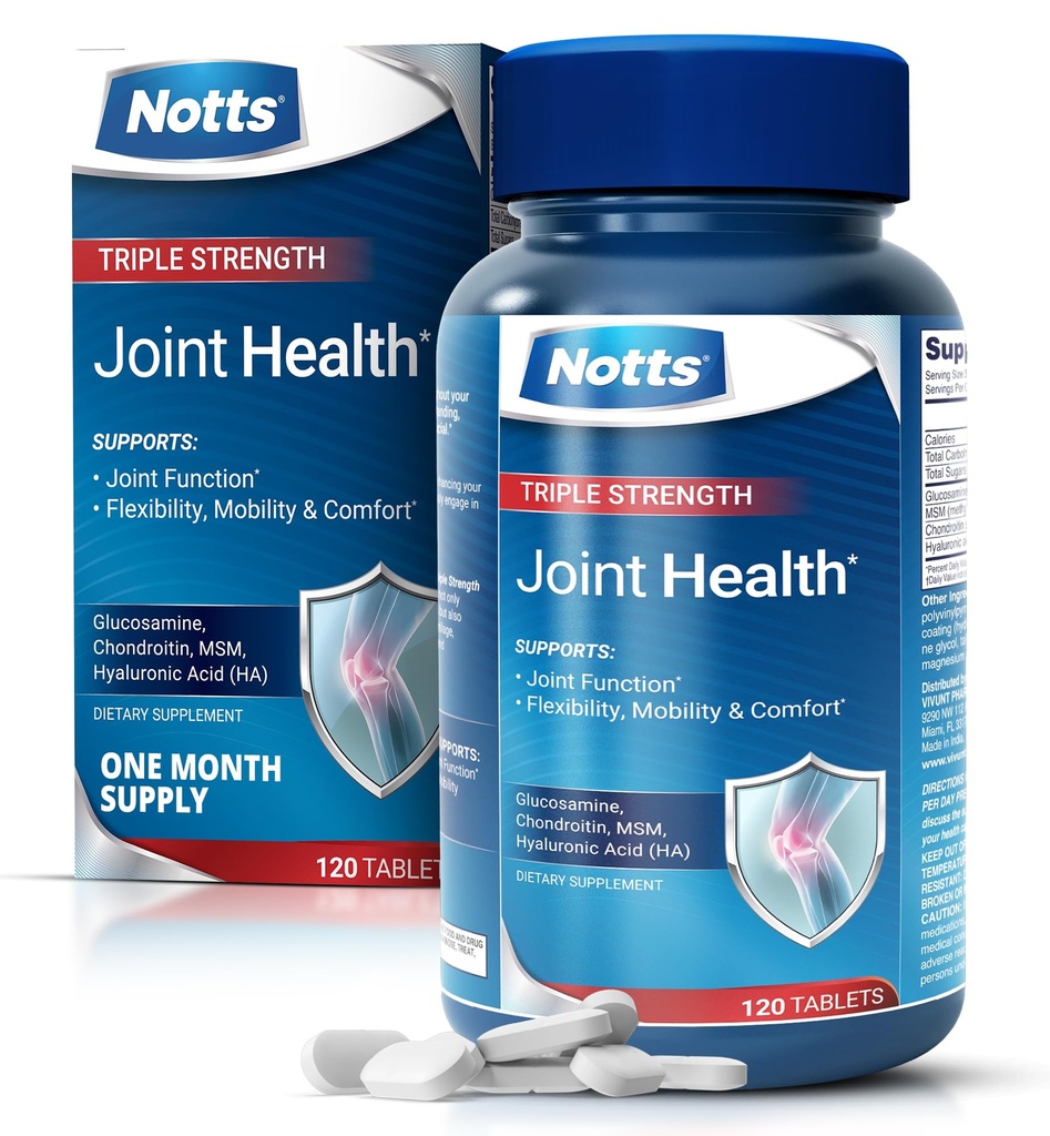 Joint Health Triple Strength | Glucosamine, Chondroitin & MSM, Joint Support Supplement, 120 Coated Tablets