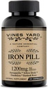 Suplementos de hierro TENIDO Píldoras Naturales de Hierro ANTE Sarsaparilla Orgánica, Dandelion, Burdock Root & Yellowdock Capsules 1200mg TEN 100 Pack
