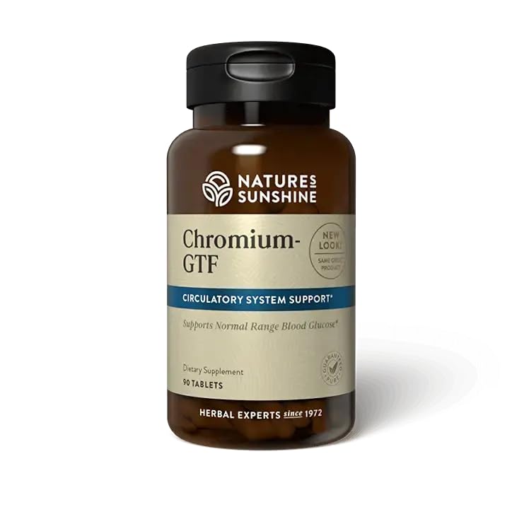 Sunshine Chromium GTF, 300MCG, 90 Tablets ← Chromium promueve el azúcar en sangre y los niveles de grasa de sangre ya en el rango normal y ayuda al transporte Glucose en células