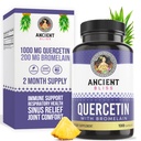 Ancient Bliss Quercetin with Bromelain | Quercetin 1000mg Bromelain 200mg per Serving | Supports Immune System, Joint Health, Respiratory Health & Overall Well-Being – 120 Capsules
