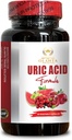 URIC Acid Support Formula - Lower uric Acid, Milk Thistle Supplement, Tart Cherry, Green Coffee Beans, Citric Acid, Celery Seed, Pomegranate, Turmeric, antioxidant Pills - 1 Bottle 60 Capsules