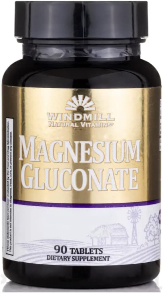 Gluconato de magnesio 90 Tabs - De molino de viento (2Pk)