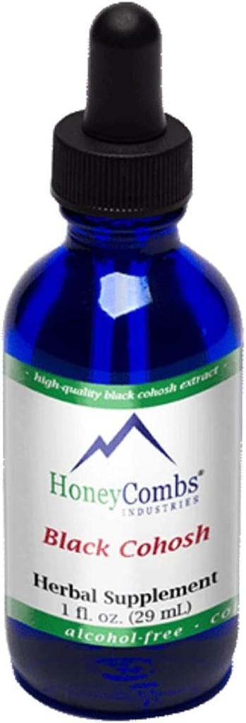 HoneyCombs Black Cohosh Liquid Extract – Herbal Supplement for Women's Wellness – Cold-Presed, Alcohol-Free, 1 fl oz