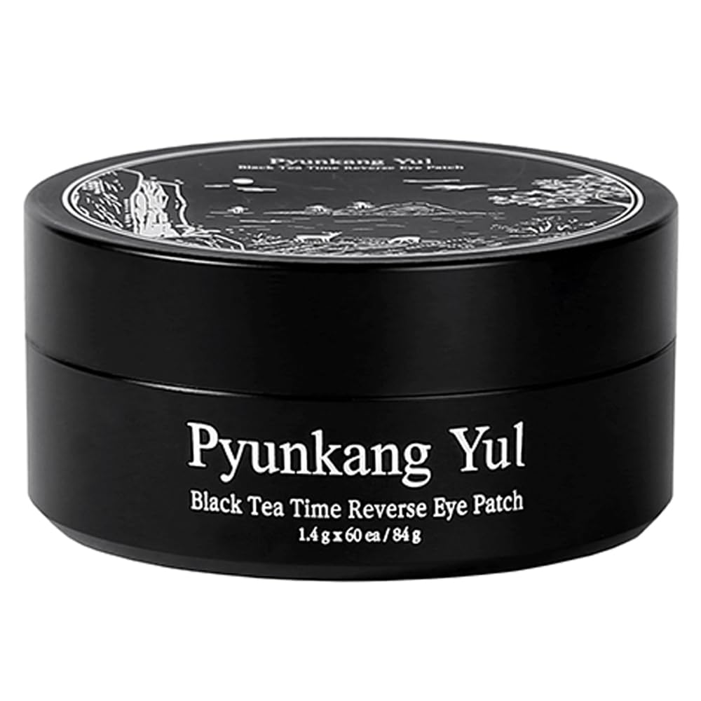 Pyunkang Yul PKY Negro Té Tiempo Inverso Parche Ojo para Anti-Envejecimiento Profundo con Collagen Bajo-Molecular, Círculos Oscuros &amp; Cuidado de Línea Fina con Kombucha, Cuidado de Skincare Coreano (30 Parejas)