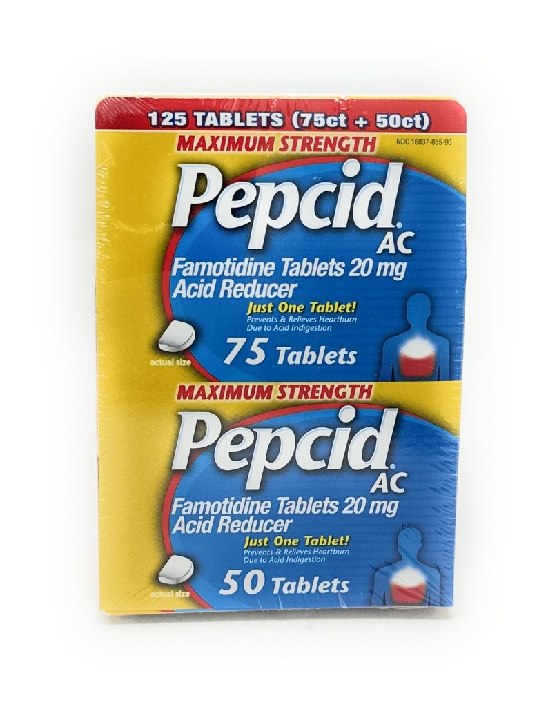 Pepcid AC Acid reducer máxima fuerza - 125 tabletas
