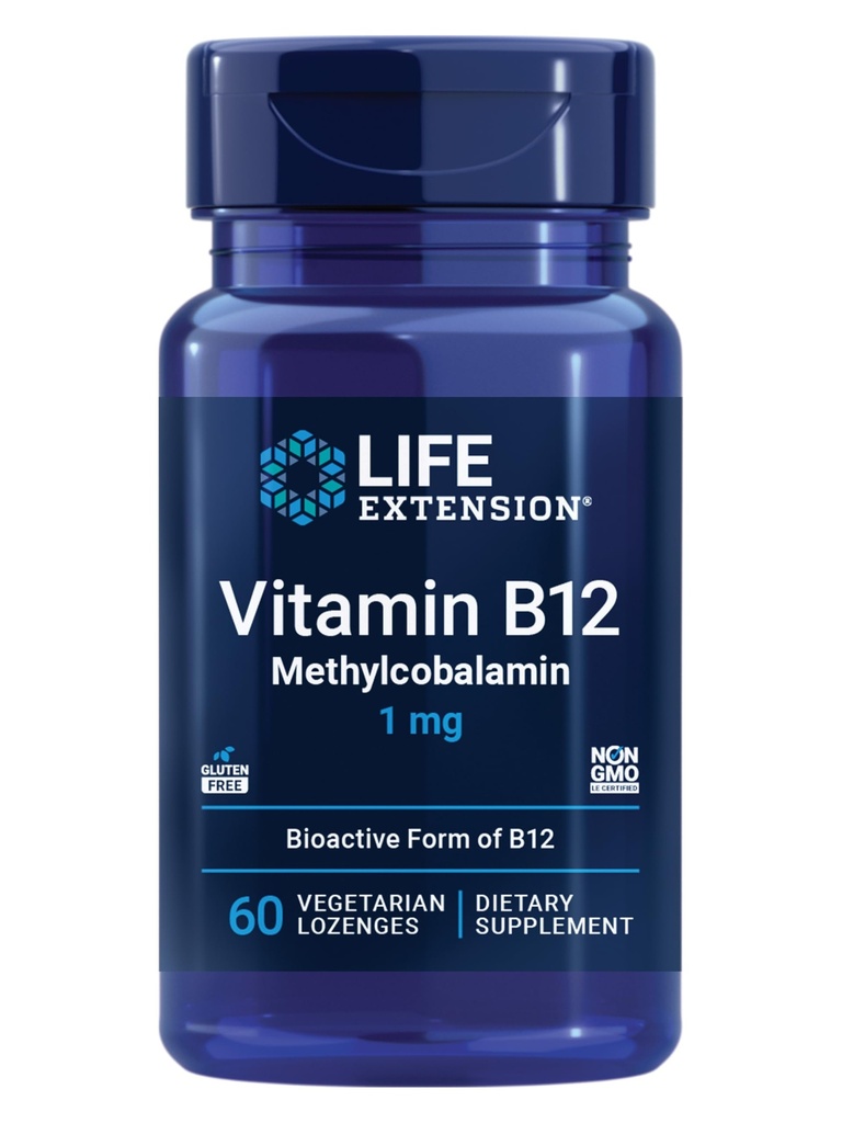 Life Extension Vitamin B12 Methylcobalamin, 1 mg, 60 Lozenges