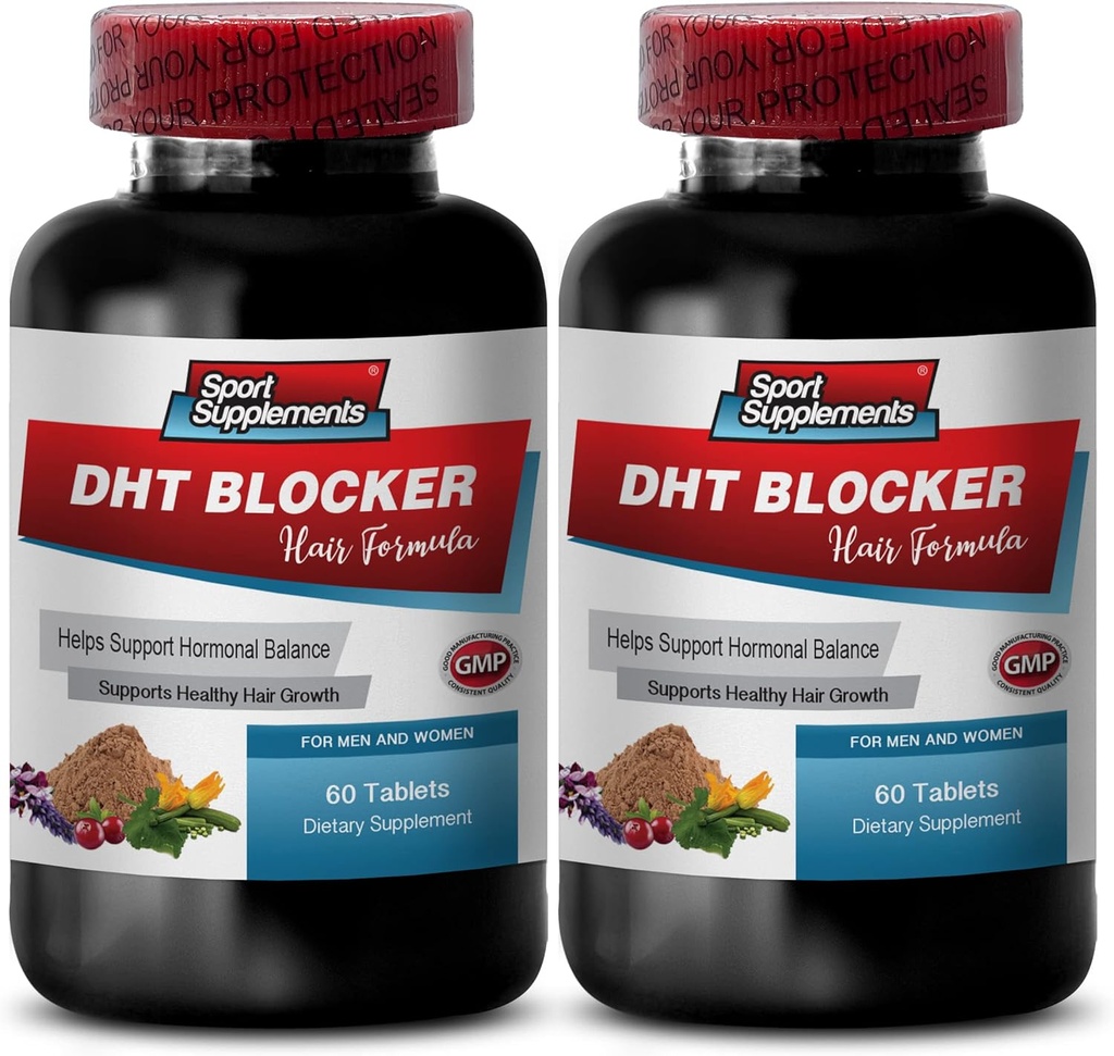 Hair Growth Hair Vitamins Without biotin - DHT Blocker Hair Formula - Support Healthy Hair Growth - he shou wu for Gray Hair, Soy isoflavones Supplement, kudzu Root Capsules, dht Blocker - 2B 120 Cap