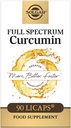 Solgar Full Spectrum Curcumin - 90 LiCaps - Superior Absorption - Brain, Joint & Immune Health - Non-GMO, Vegan, Gluten Free, Dairy Free - 90 Servings