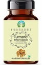 Turmeric Extract 500mg - 60 Vegetarian Capsules | Haldi Extract | Curcuma Longa | All Natural | 100% Vegan | Gluten-Free | GMP Certified.