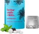 NOOZ Mejores Mints de Sonris – 180 Cuenta Silencio Oral Health & Fresh Breath Support TEN Gum &amp; Teeth Care, pH Balance TENIDO Sugar-Free, Aspartame-Free TEN Peppermint Flavor ANTE Includes Premium Refillable Tin