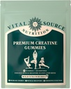 Vital Source Nutrition - Premium Creatine Gummies - Crecimiento muscular, Recuperación & Energy Support - 5g Monohydrate Creatino - Vegan, Libre de gluten &amp; Halal - Fresa Silvestre - 120 Gummies - 30 Servidores