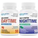 Puregen Labs Daytime and Nighttime Combo Pack, Cold and Flu Relief Medicine ¦ Powerful Multi-Symptom Daytime and Nighttime Relief for Headache, Fever, Sore Throat, Cough, Congestion and Aches