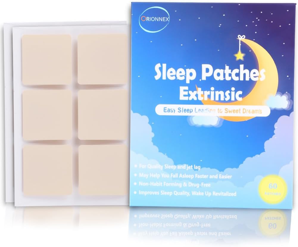 Deep Sleep Patches Extra Strength, 60 Pack Upgraded All Natural Stickers, for Yoga Relaxation Meditation, Easy to Use Last All Night
