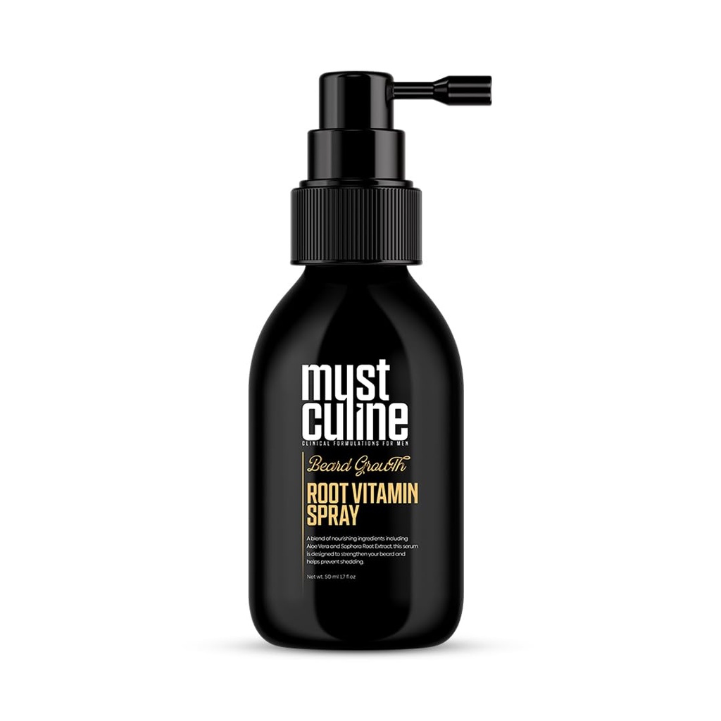 Beard Root Vitamin Spray, 1.7 Fl Oz, Unscented, Supports Growth and Strengthening, Fuller, Thicker, Bushy Beards, Adults, Men's Products