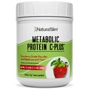 NaturalSlim Metabolic Protein C-Plus | Whey Protein Powder & Shake | Vitamin C, L-Glutamine & Digestive Enzymes | Low Carb | Support Metabolism, Energy & Gut Health | 1.1 lb – Strawberry