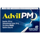 Advil PM Doin Reliever and Nighttime Sleep Aid, Doin Medicine with Ibuprofen for Pain Relief and Diphenhydramine Citrate for a Sleep Aid - 40 Coated Caplets