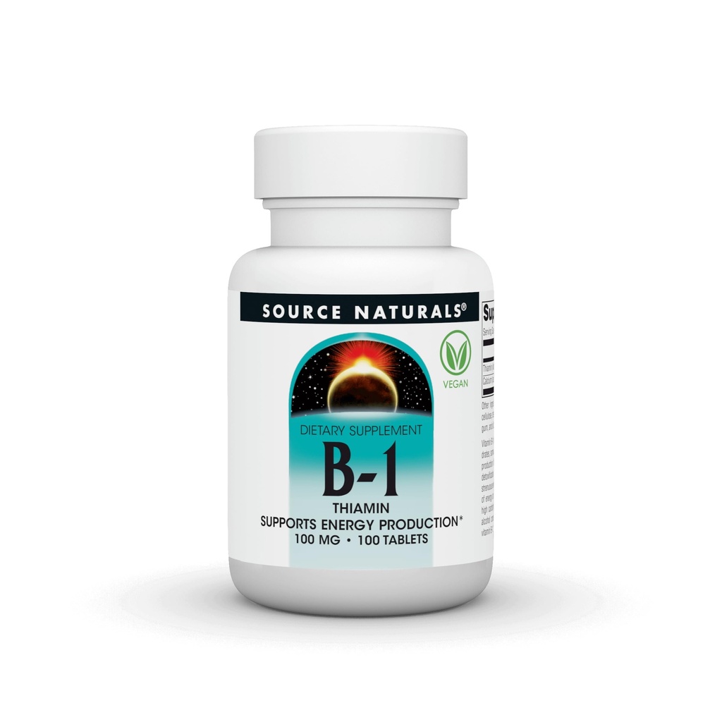 Vitamina B-1 100mg Fuente Naturals, Inc. 100 Tabs