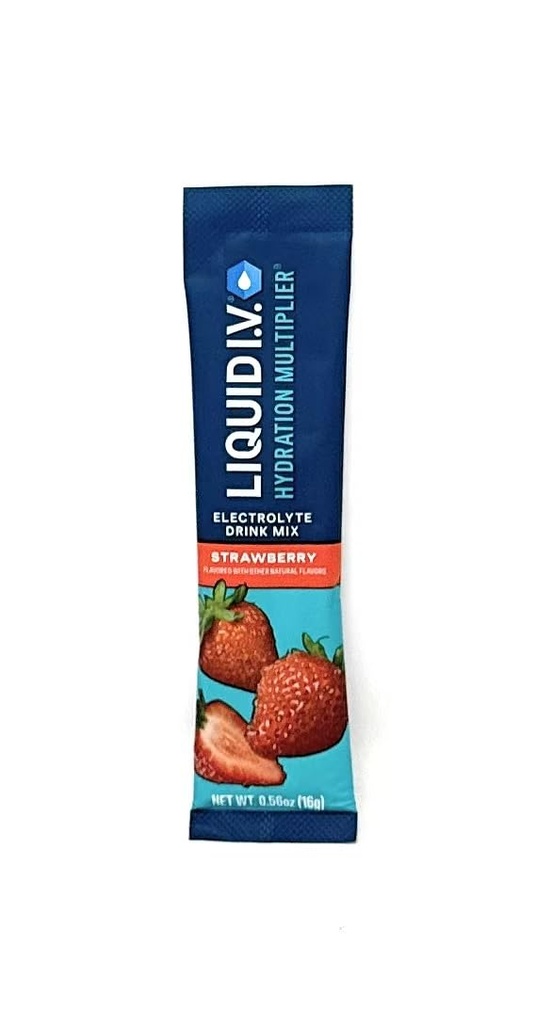 Líquido I.V. Multiplicador de hidratación, 30 Stick Packs, Fresa (2 Pack)