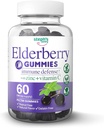 Gummies de arándano con vitamina C y zinc - Immune Booster Gummies de arándano para adultos y niños - Vegan Natural Ingredientes Defensa Multivitaminas con soporte antioxidante (60 Gummies)