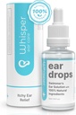 Whisper Ear Drops | 2oz | USA | All Natural Swimmers Ear Drops for Adults with Itchy Ears | Swimmer's Ear Drops Combat Swimmers Ear with Acetic Acid Ear Drops